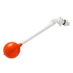 New Ware Parry Type Plastic PVC Ball Cock Float Valve Set with Ball - Durable Water Float Ballcock Valve for Flush Tank, Toilet Accessory for Home(White)