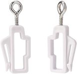 Merriway BH03997 (2 Pcs) Curtain Track Rail Stop Ends to Fit White Line White - Pack of 2 Pieces