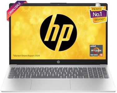 HP Laptop 15, Enhanced by AI, AMD Ryzen 5 7535HS, 15.6-inch (39.6cm), FHD, 8GB DDR5, 512GB SSD, AMD Radeon Graphics, 1080p FHD Camera w/Privacy Shutter, Backlit KB (Win 11, Silver, 1.59kg), fc1004AU