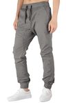 ITALYMORN Chino Joggers for Men with Pockets Slim Fit Comfortable Casual Pants (Stone Grey, Large)