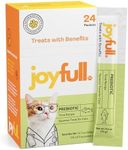 Joyfull Lickable Cat Treats with Prebiotics – Wild-Caught Tuna Squeeze Treats – Supports Digestive Health – 24 Tubes (0.5 oz Each)