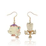 CENWA Beauty Beast Inspired Jewelry Cartoon Animal Earrings Gift for Movie Fan (Cartoon Animal Earrings CA)