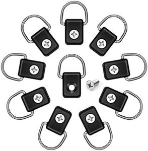 Health Gear Kayak D Ring, 10pcs Boat Canoe D Ring with Screw Kit, Security Deck Loop Mounting Tie Down Kit for Fishing Rigging Sailing Camping Accessories