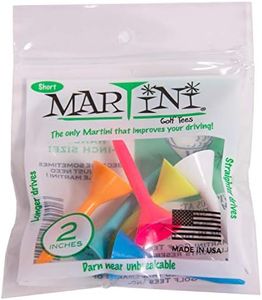 Martini Golf Tees 2 Durable Plastic Tees (6-Pack) Assorted Colors