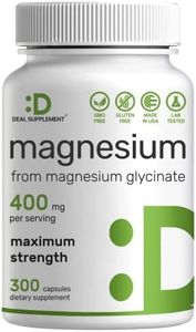 DEAL SUPPLEMENT Magnesium Glycinate 400mg, 300 Capsules | Chelated for Easy Absorption | Highly Purified Essential Trace Mineral for Muscle, Joint, Heart, & Immune Support