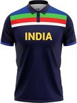 Whitedot Retro India ICC World Cup 1992 Blue Cricket Fan Jersey - Perfect for Fans of All Ages - Advanced 100% Dryfit Polyester (India ICC WC 1992 Small - 38)