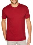 Next Level Apparel Men's Premium Fitted Sueded Crewneck T-Shirt - Cardinal 6410 M