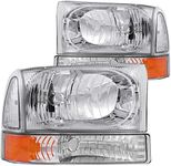 Anzo USA 111081 Ford Chrome with Corner Amber Headlight Assembly - (Sold in Pairs)