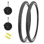 MAKELEN Road Bike Tire 700x38c 2 Pack with 2 Tubes Gravel Bike City Bike Tire Strong Grip Compatible Replacement Bicycle Tire for Bicycle Cruiser Bike Black