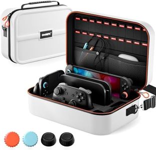 COOWPS Switch 2 Case for Nintendo Switch 2, with 4Pcs Thumb Grips, 20 Game Card Slots, Portable Full Protection All In One Travel Storage Case for Switch 2 Console Pro Controller Accessories