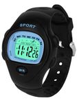 SOCICO Kids Digital Watches for Girls Boys Aged 3-10, Childrens Outdoor Sports Waterproof Watch with Led Light,Alarm Clock, Stopwatch, 12/24H for Kids Great Gifts (Black)