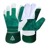 ITC Gardening Gloves for Men & Women, Breathable Garden Gloves, Leather Work Gloves, Heavy Duty Thorn Proof Gardening Gloves for Digging, Weeding, Planting and Construction