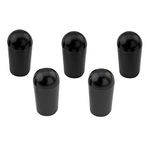 Musiclily Metric 4mm 3 Way Guitar Toggle Switch Tips Caps Pickup Selector Knobs for Les Paul Style Electric Guitar, Black (Set of 5)