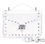 Clear Clutch Purses For Women Small Clear Purse Clear Crossbody Bag Stadium Approved, Silver - Diamond, Durable