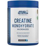 Applied Nutrition Mirconised Creatine Powder - 5g of 100% Pure Creatine Monohydrate Powder Per Serving for Performance and Muscle Power, Unflavoured (500g (New), Unflavoured)