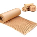 12"x164' Honeycomb Packing Paper for Moving, Honeycomb Cushioning Wrap Roll Eco Friendly Recyclable Cushioning Packing Material, Packaging Paper Cushion Wrap for Gift Packing, Shipping, and Packing Moving Breakables