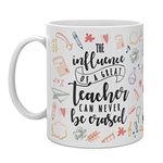Indigifts The Influence of A Great Teacher Printed Coffee Mug - Teachers Day Gift| Gift for Teachers Special| Teacher Day Gift Items | 1 Printed Ceramic Coffee Mug 325 ml
