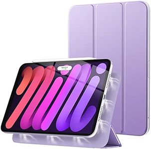 TiMOVO Funda para iPad Mini 7 2024 (A17 Pro) / iPad Mini 6 2021, iPad Mini 7ª/6ª Generación 8.3'', Magnético Carcasa para iPad Mini, Cubierta con Soporte Trifold, Auto Estela/Sueño, Taro Morado