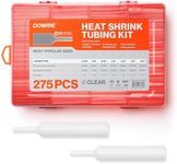 Dowire Heat Shrink Tubing Kit - 3:1 Ratio - Adhesive Lined - Wire Shrink Wrap Tubing - Waterproof Marine Grade Shrink Tube - 275 PCS - Clear