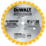 DEWALT Circular Saw Blade, 5 3/8 Inch, 30 Tooth, Aluminum Cutting (DW9052)