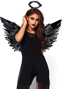 Leg Avenue 2065 - Kit di accessori per travestimento da angelo, colore: Nero
