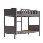 Flair Furnishings Single Bunk Bed, Wooden Bunk Beds for Kids, Heavy Duty and Sturdy, Cosy, Stylish, Space Saving Design (Grey)