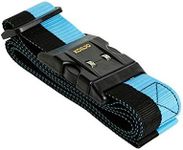 Korjo Deluxe Combi Lock Luggage Strap, Heavy Duty Webbing, Quality 3-DIal Combination Lock Buckle, Blue