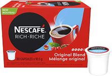 NESCAFÉ Rich Original Roast & Ground Coffee Capsules, K-Cup Compatible Pods, 30 Capsules