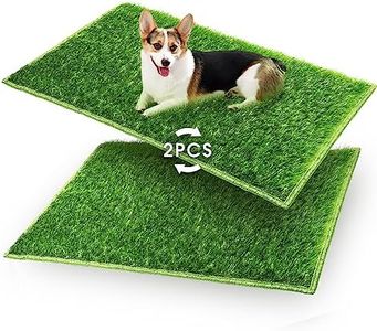 Hompet Dog Grass Pads, Puppy Turf Potty Training Pads, Artificial Turf for Dog Systems Replacement Grass Mats, Easy to Clean with Fast Drain Holes, Indoor/Outdoor Garden Lawn Patio Balcony 28"×18"