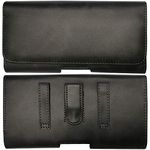 Belt bag suitable for Motorola Moto G14 G54 G84 | Side horizontal protective cover belt bag with belt clip and belt loop | 1A Black