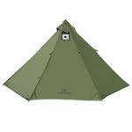 Longeek 4 Person Teepee Tent Camping Hiking Heated Shelter HUT Chimney hot Tipi Easy Set Up