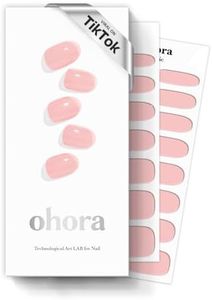 ohora Semi Cured Gel Nail Strips (N Tint Baby) - Pink, Tint, Works with Any UV/LED Nail Lamps, Salon-Quality, Easy to Apply & Remove - Valentine's Day Gel Nail Wraps, Stickers, Romantic Gift Ideas