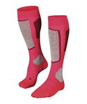 FALKE Women's SK2 Intermediate W KH Wool Warm Thick 1 Pair Skiing Socks, Red (Rose 8680), 5.5-6.5