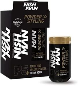 Nishman Mattifying Volume Powder Hair Wax 20gm P5+ ULTRA HOLD | Matte Finish| 36 HRS Strong Hold | Vegan & Cruelty Free | Hair Voluminizing Powder Wax | Paraben & Sulphate Free