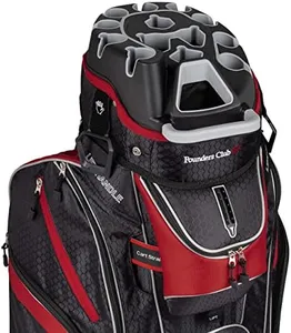 Founders Club Premium Cart Bag with 14 Way Organizer Divider Top