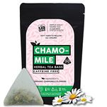 the tea trove Chamomile Tea Bags Organic -30 Pyramid Chamomile Flower Tea Bags In Resealable Pouch- Caffeine Free Camomile For Sleep & Stress Relief Tea - Steep Hot Or Iced|Pack Of 1, 36 Gram