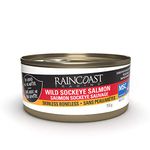 Raincoast Trading Wild Sockeye Salmon Skinless Boneless Wild-Caught Pacific Northwest Certified Sustainable Made in Canada Hand Packed High Protein - Case of 12 150g Cans