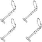 Jadeshay Quick Release Pin,4pcs Marine Spring Pins Boat Tongue Pins 316 Stainless Steel Spring Loaded Safety Pin for Bimini Top Ship Deck Hinge Hardware (6.3 * 51mm)