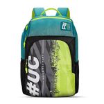 uppercase 33L Campus 04|School Bag|Double Compartment With Top&Side Quick Access Pocket|Well- Padded Standard Backpack|Side Water-Bottle Pocket|For Girls&Boys|750 Days Warranty (Black Teal)