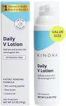 Kindra Daily V XL Vaginal Moisturizer Lotion - OBGYN Recommended for Dryness & Itch, with Hyaluronic Acid, Prevents Infection & Odor- Estrogen-Free Cream, pH-Balanced Feminine Care - 120 Applications