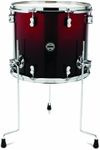 Pacific Drums PDCM1618TTRB 16 x 18 Inches Floor Tom with Chrome Hardware - Red to Black Fade