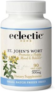 Eclectic Institute Raw Fresh Freeze-Dried Non-GMO St. John's Wort | Herbal Health Supplement, Promotes a Positive Mood | 90 CT