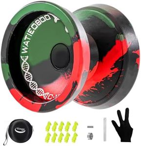 WATIEOBOO Yoyo Professional Responsive Yoyo for Kids 8-12 Unresponsive Yo yo for Adults Beginner Friendly Fingerspin Trick Pro Yoyos with Yo-yo Accessories (Black Green Red)