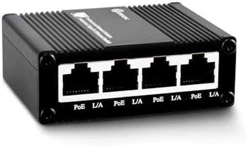 Atroodac 5 Ports Gigabit PoE+ Mini Ethernet Switch 4 PoE+ @ 120W Ports with 1 Ethernet Uplink Port 802.3at Enhanced Protection Unmanaged Network Switch Plug & Play Sturdy Metal Housing Desktop Design