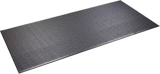 SuperMats Unisex Adult Heavy Duty Floor Mat for Treadmills Ellipticals Rowing Machines Recumbent Bikes and Exercise Equipment Mat, Black, 78" L x 36" W x 0.3" TH