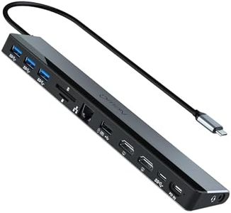 USB C Docking Station Dual Monitor: NewQ 12-in-1 USB C Hub with Dual HDMI 4K@30Hz, 4*USB, USB-C, Audio, Ethernet, SD/TF, PD 100W, Thunderbolt 3 | 4 Dock for MacBook Pro Air, HP, Dell, Lenovo, Acer…
