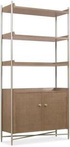 Hooker Furnishings Sonnet Three-Shelf Bookcase with White Oak Veneer for the Library or Study