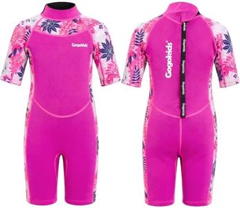 Gogokids Kids Shorty Wetsuit, 2mm SCR Lightweight Neoprene Wetsuits for Toddlers, Back Zipper Children's Short Wet Suits Comfort & Warmth for Swimming, Snorkelling & Surfing, Ages 2-8 Boys Girls