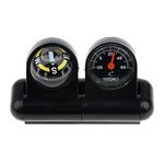 LOOM TREE® Car Vehicle 2-in-1 Removable Guide Directional Ball Compass Thermometer | Authentic Collector's Piece | Rare Collectible | 1 Piece Car Compass