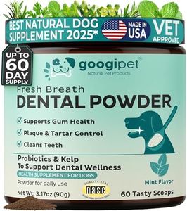 Googipet Dental Powder for Dogs Teeth Cleaning - Dog Dental Powder Breath Freshener & Plaque Remover - Tartar Remover for Dogs & Dog Breath Freshener Plaque Off W/Kelp, Parsley, Rosemary, & Mint